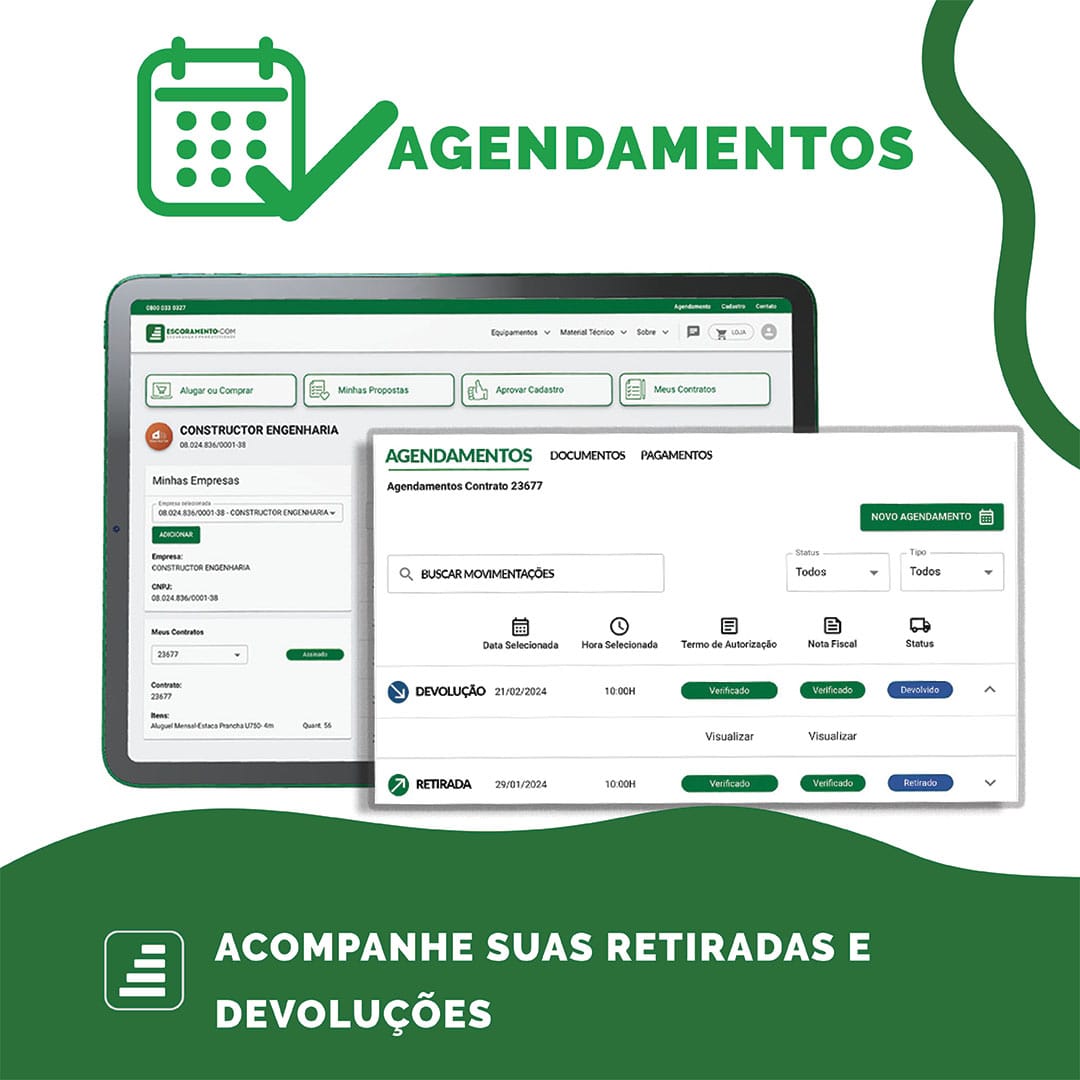 Tudo no App do cliente